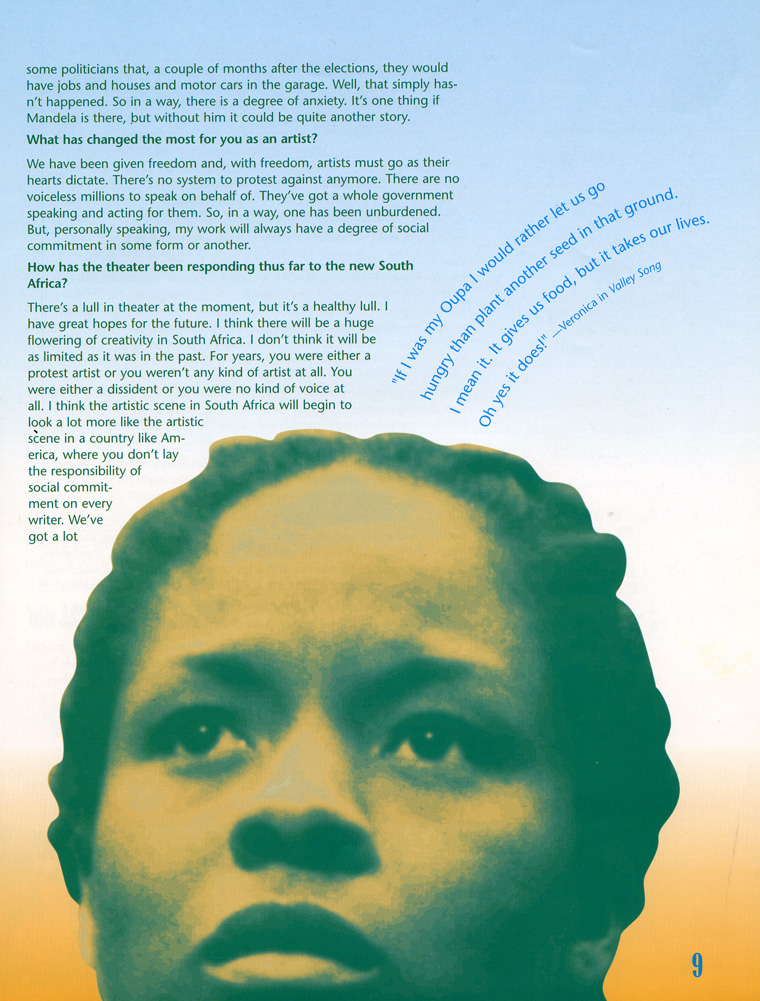 LisaGay Hamilton Tearsheets, Valley Song Program